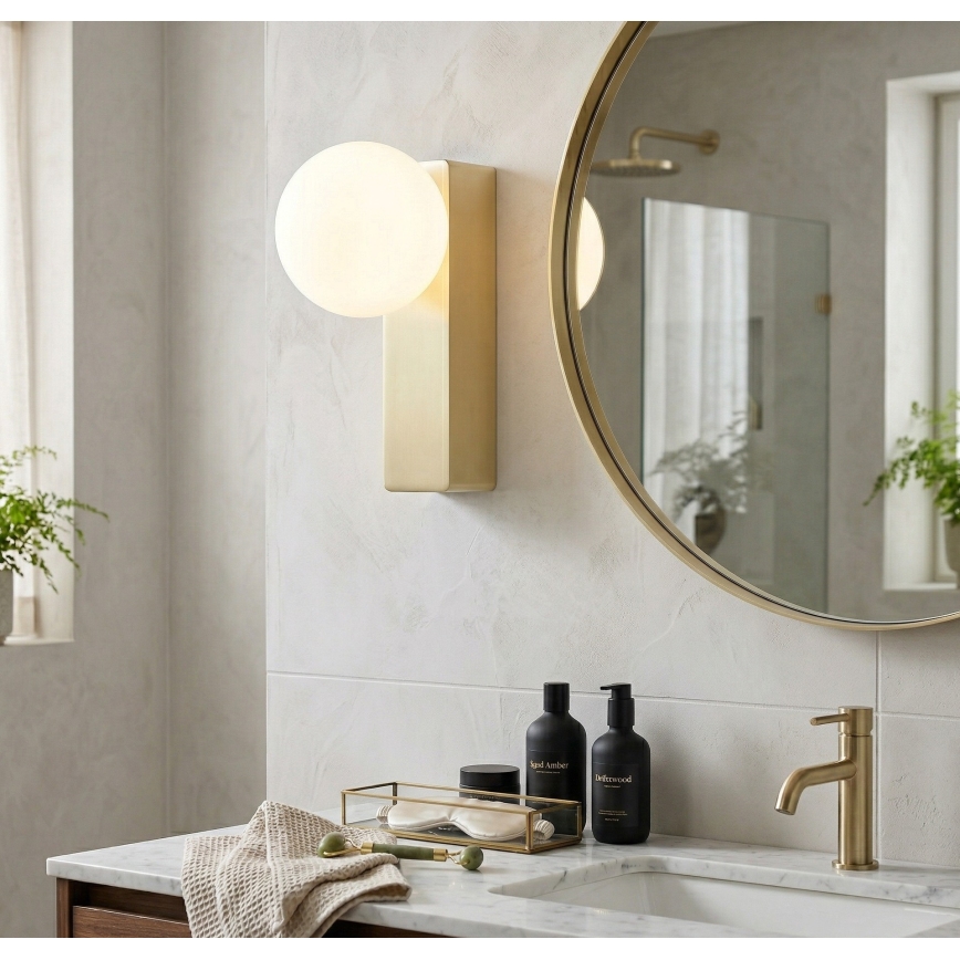 Open Design OR85532 - Aplique de pared para baño BOLETTA 1xG9/8W/230V IP44 latón