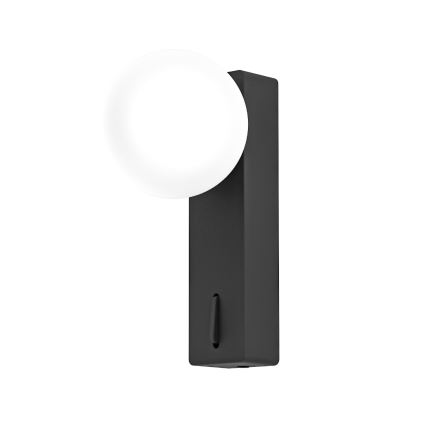 Open Design OR85570 - Aplique de pared BOLETTA 1xG9/8W/230V negro