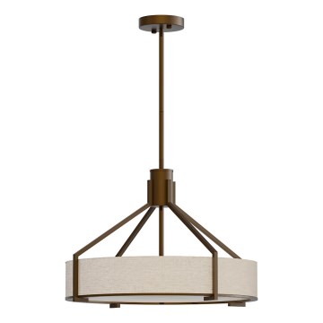 Open Design OR85648 - Lámpara colgante en varilla DORETTO 4xE27/15W/230V Ø 50 cm marrón/beige