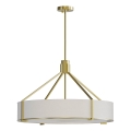 Open Design OR85662 - Lámpara colgante con varilla DORETTO 6xE27/15W/230V Ø 70 cm dorado/blanco