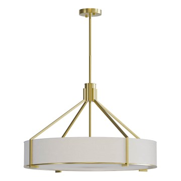 Open Design OR85662 - Lámpara colgante con varilla DORETTO 6xE27/15W/230V Ø 70 cm dorado/blanco