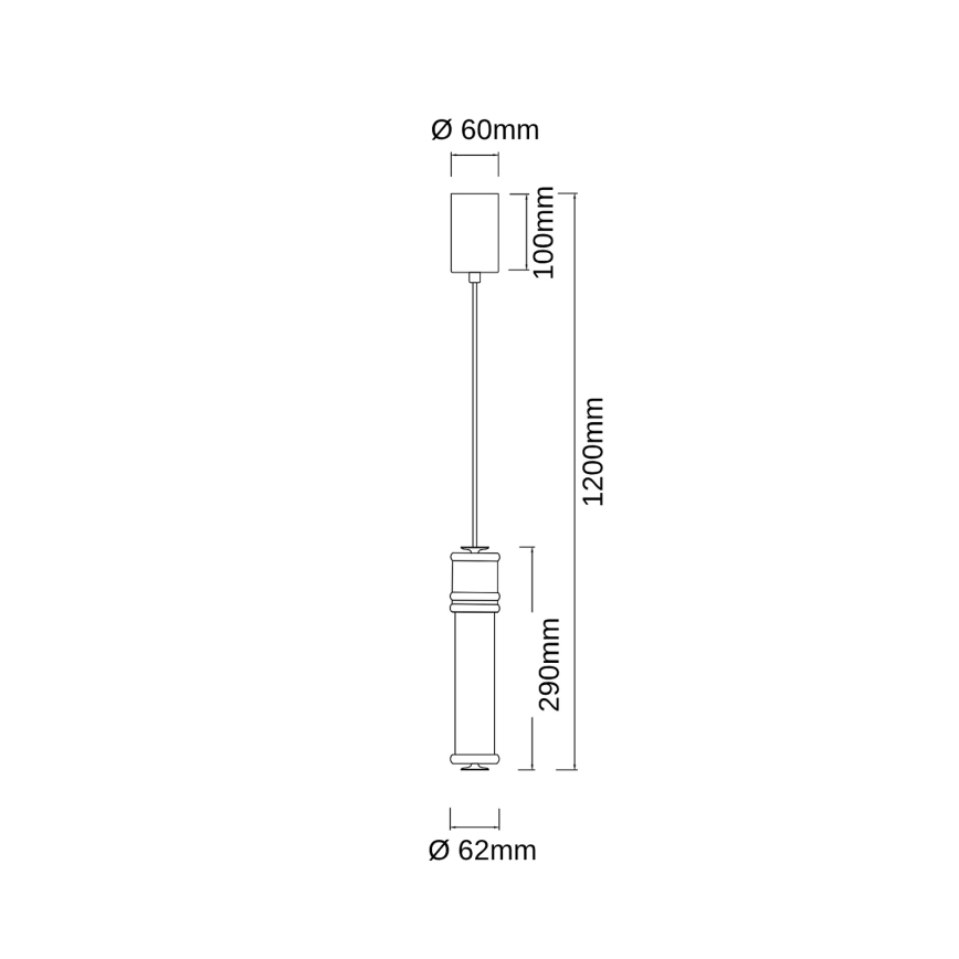 Open Design OR85723 - Lámpara colgante LED con cable OMI LED/10W/230V latón