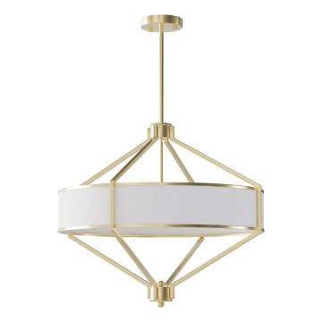 Open Design OR85839 - Lámpara colgante con varilla ZUNDO 4xE27/15W/230V latón/blanco