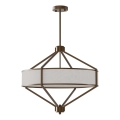 Open Design OR85846 - Lámpara colgante en varilla ZUNDO 4xE27/15W/230V marrón/beige