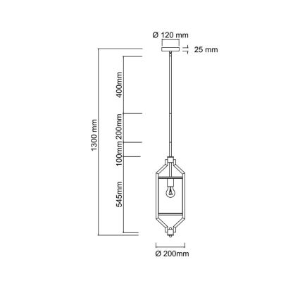 Open Design OR85853 - Lámpara de techo con varilla ZUNDO 1xE27/15W/230V cromo mate/blanco