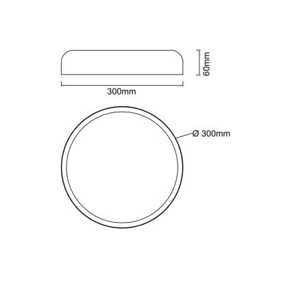 Open Design OR85945 - Luminaria de techo LED CEDRONE LED/25W/230V 3000/4500/6500K diámetro 30 cm blanca