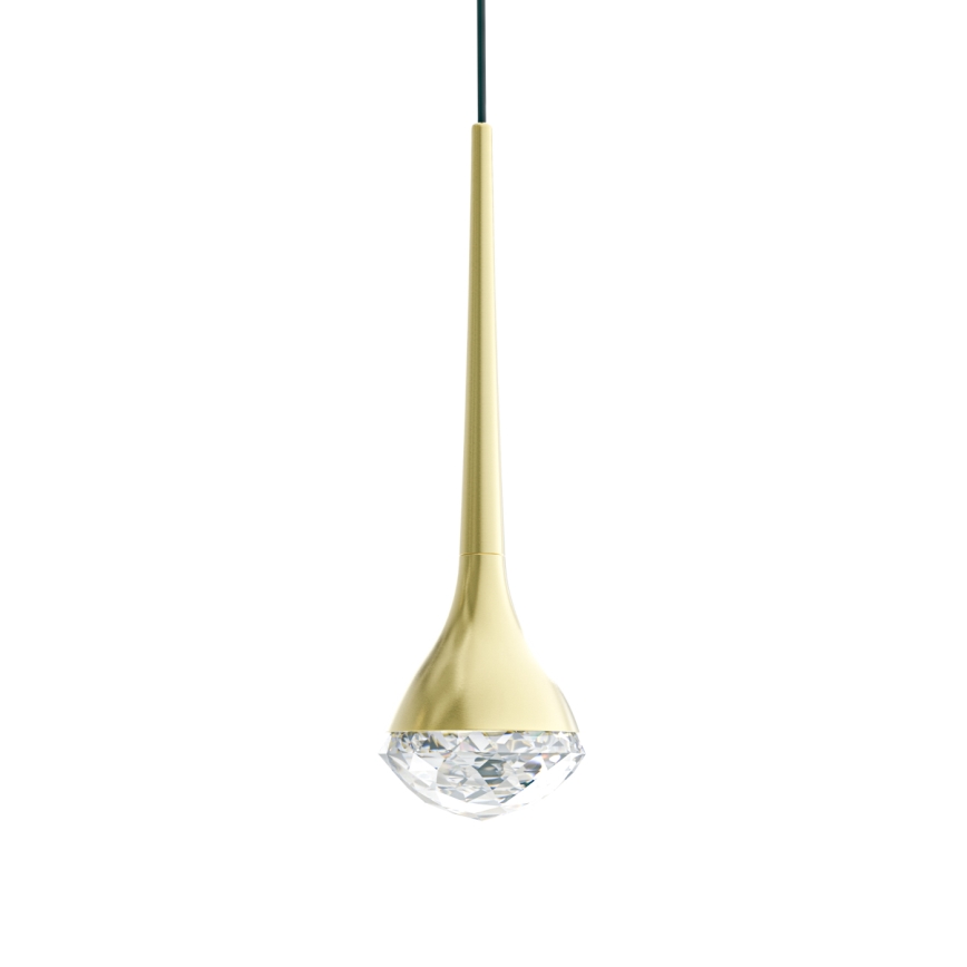 Open Design OR86171 - Lámpara colgante LED con cable CRIMA LED/7W/230V, acabado en latón