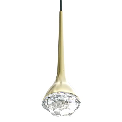Open Design OR86171 - Lámpara colgante LED con cable CRIMA LED/7W/230V, acabado en latón