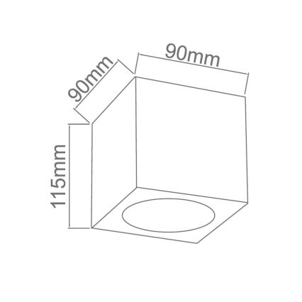 Open Design OR86300 - Foco CUBO 1xG9/8W/230V negro/oro rosa