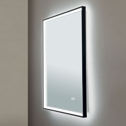 Espejo de pared para baño con calefacción y retroiluminación LED FRAME 48W/230V 3000/4000/6000K 60x45 cm IP44
