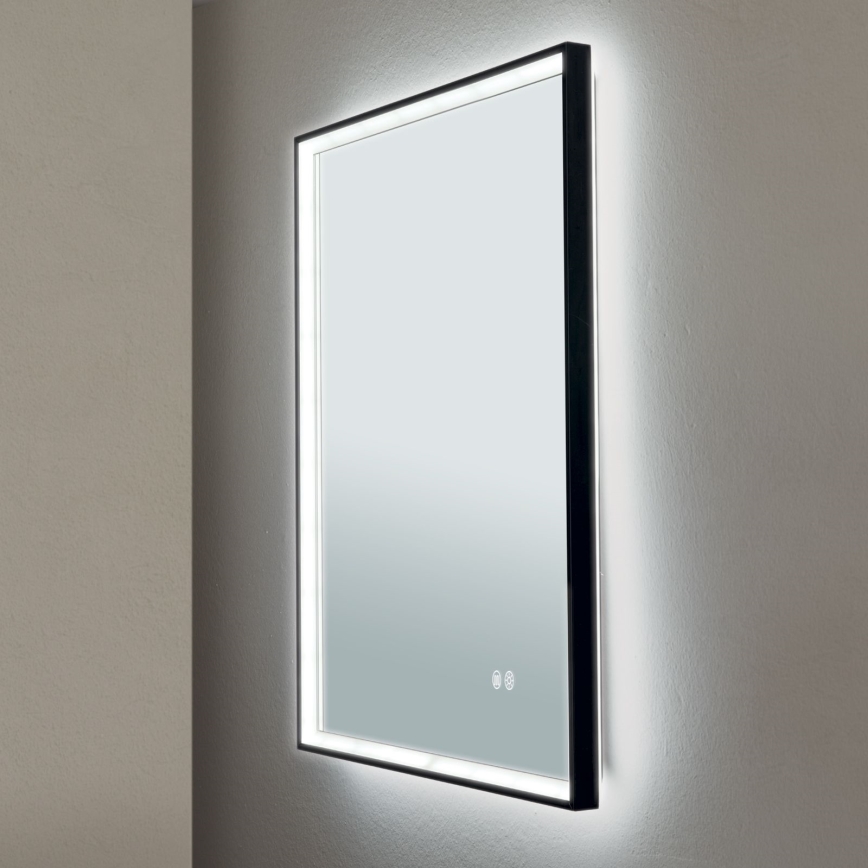 Espejo de pared para baño con calefacción y retroiluminación LED FRAME 48W/230V 3000/4000/6000K 60x45 cm IP44