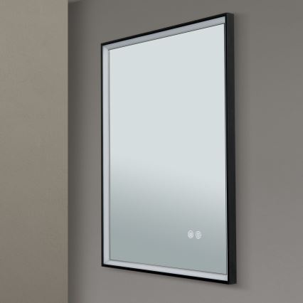 Espejo de pared para baño con calefacción y retroiluminación LED FRAME 48W/230V 3000/4000/6000K 60x45 cm IP44