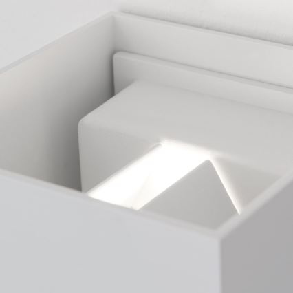 Lámpara de pared LED para exterior con sensor de movimiento y crepúsculo CUBE-S LED/13W/230V IP54 blanca