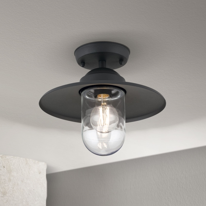 Lámpara de techo exterior de superficie EDWARD 1xE27/60W/230V IP44 antracita