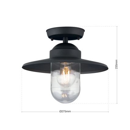 Lámpara de techo exterior de superficie EDWARD 1xE27/60W/230V IP44 antracita