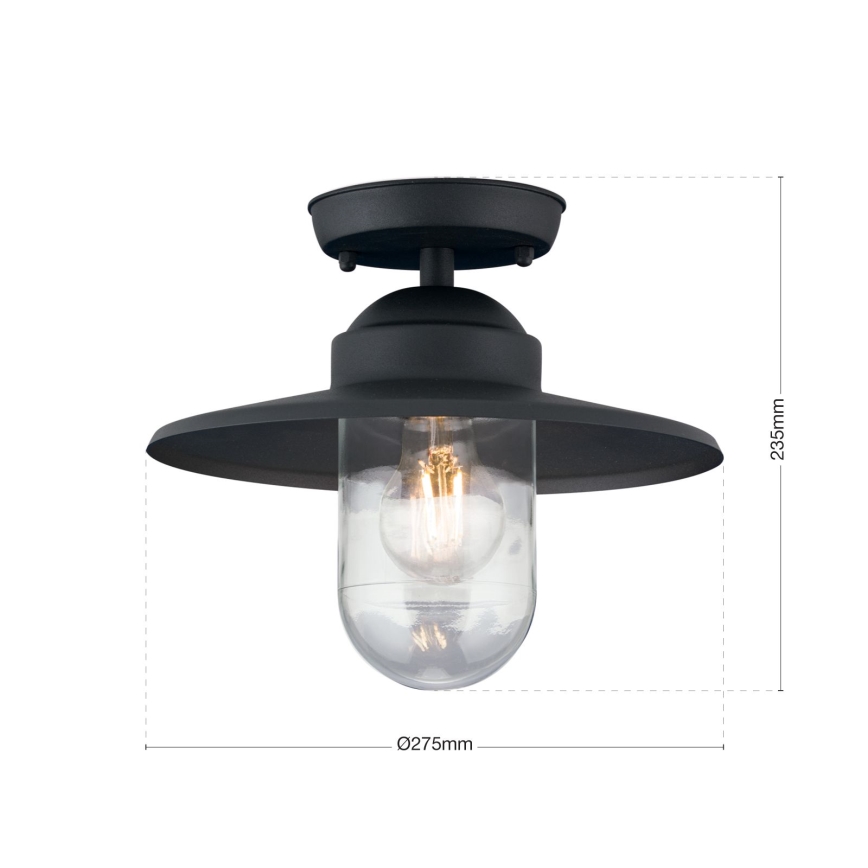 Lámpara de techo exterior de superficie EDWARD 1xE27/60W/230V IP44 antracita