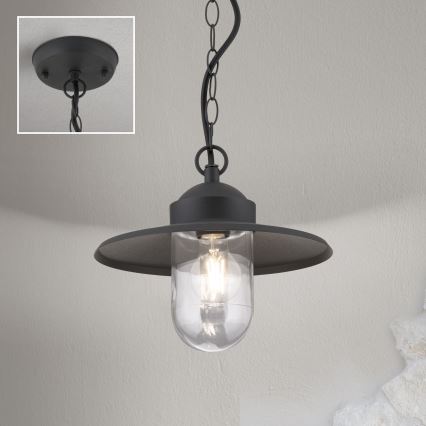 Lámpara colgante para exterior EDWARD 1xE27/60W/230V IP44 antracita