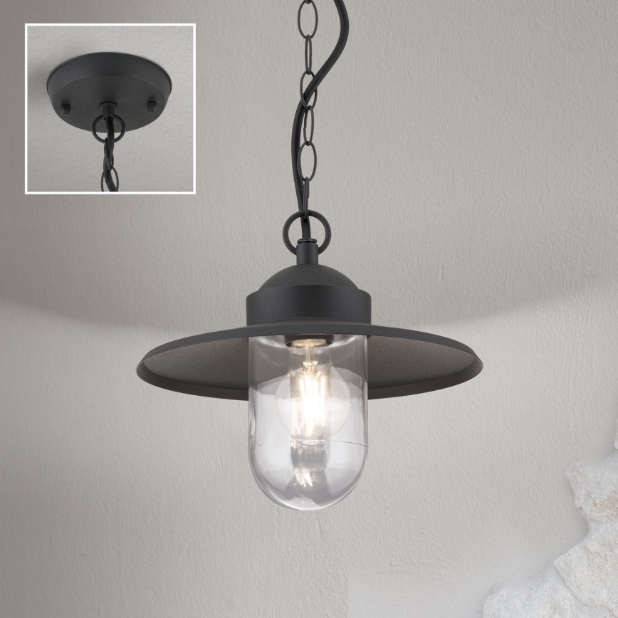 Lámpara colgante para exterior EDWARD 1xE27/60W/230V IP44 antracita