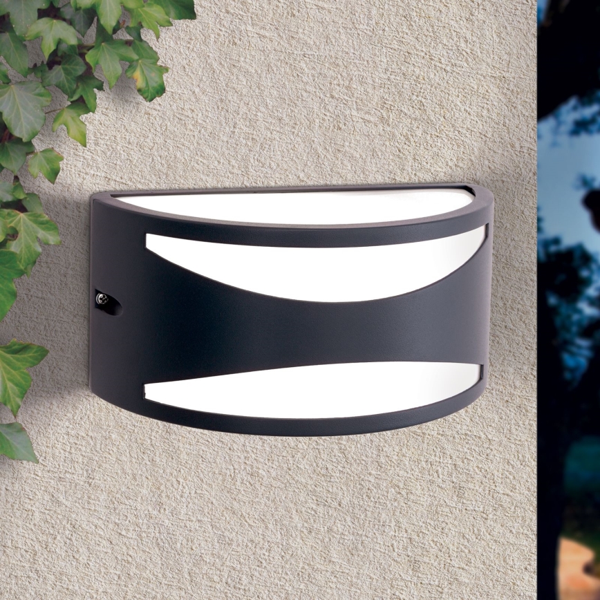 Aplique de pared exterior SHELL 1xE27/40W/230V IP54 antracita