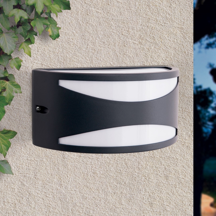 Aplique de pared exterior SHELL 1xE27/40W/230V IP54 antracita