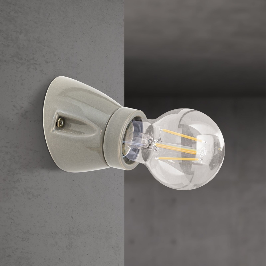 Aplique de pared FROST 1xE27/60W/230V gris