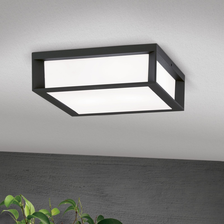 Lámpara de exterior HENRY 2xE27/15W/230V 26x26 cm IP44 antracita