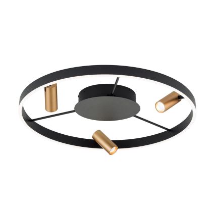 Lámpara de techo LED regulable BERLIN LED/50W/230V negra/dorada