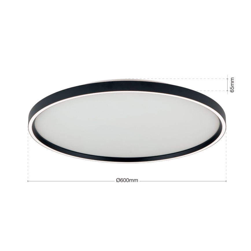 Lámpara de techo LED regulable MASCA LED/47W/230V 2700/3350/4000K Ø 60 cm negra