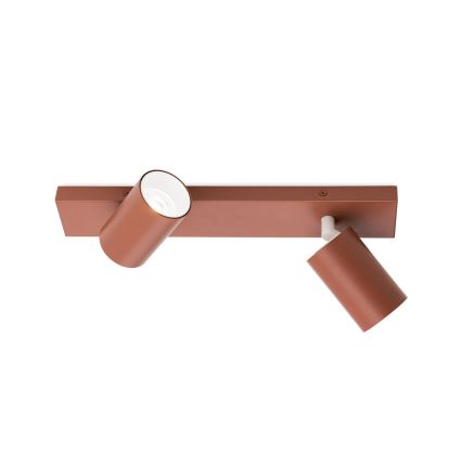 Foco orientable PENN 2xGU10/13W/230V color ladrillo