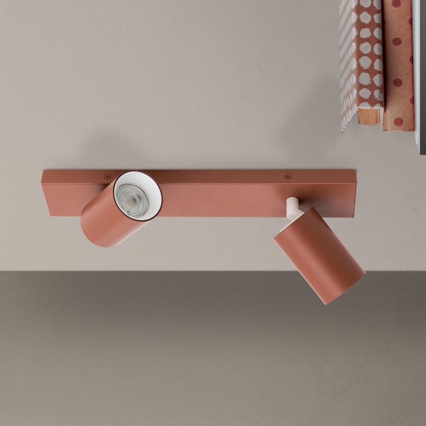 Foco orientable PENN 2xGU10/13W/230V color ladrillo
