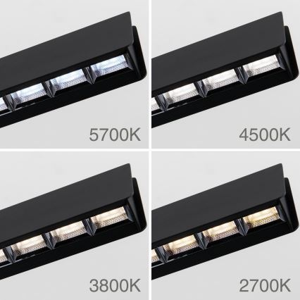 Lámpara colgante LED regulable en cable TARA LED/44W/230V 2700/3800/4500/5700K negro
