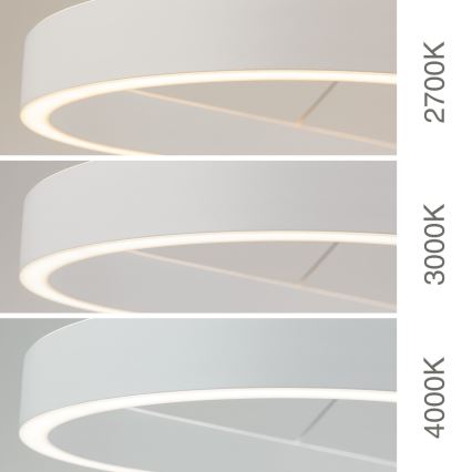 Lámpara colgante LED CARRARA con cable de suspensión, 80 W, 230 V, 2700/3000/4000 K, blanca