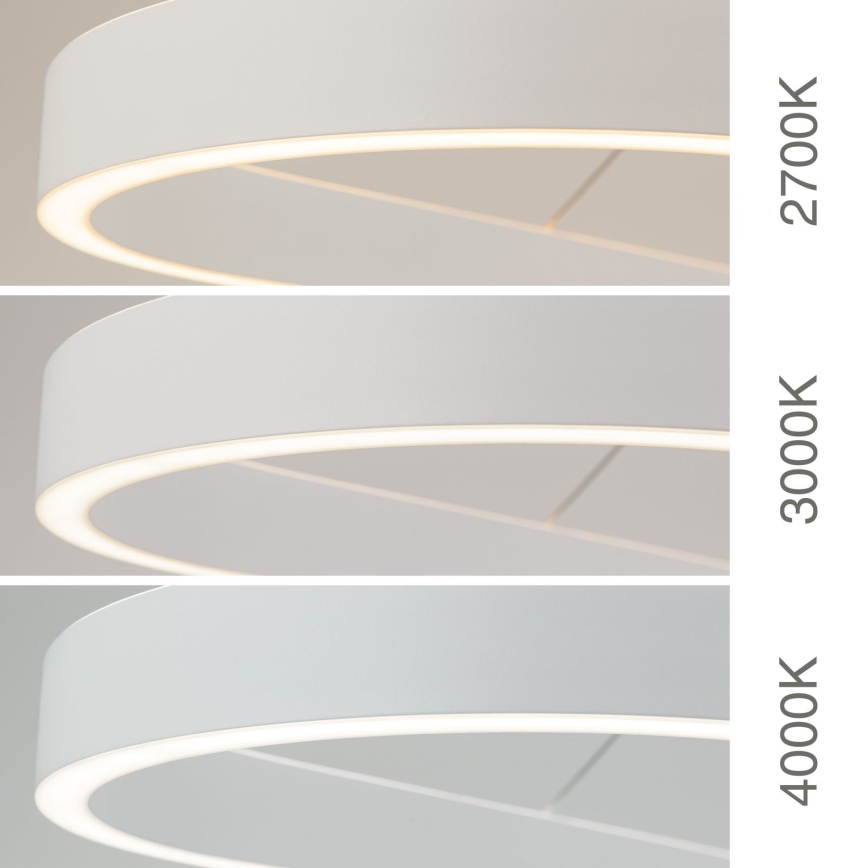 Lámpara colgante LED CARRARA con cable de suspensión, 80 W, 230 V, 2700/3000/4000 K, blanca