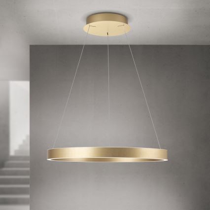 Lámpara colgante LED regulable con cable KOLK LED/60W/230V 2700/3000/4000K Ø 60 cm dorada