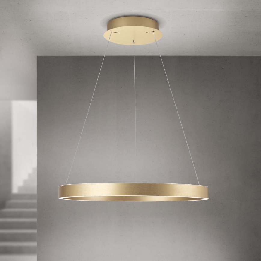 Lámpara colgante LED regulable con cable KOLK LED/60W/230V 2700/3000/4000K Ø 60 cm dorada