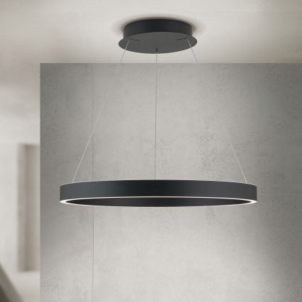 Lámpara colgante LED regulable con cable KOLK LED/60W/230V 2700/3000/4000K Ø 60 cm negra
