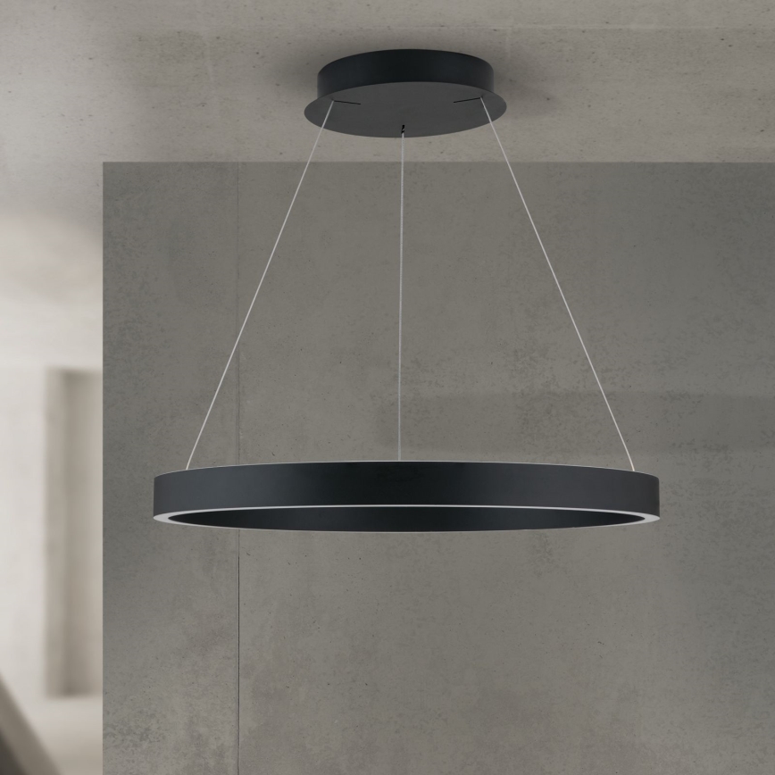 Lámpara colgante LED regulable con cable KOLK LED/60W/230V 2700/3000/4000K Ø 60 cm negra