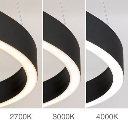 Lámpara colgante LED regulable con cable KOLK LED/60W/230V 2700/3000/4000K Ø 60 cm negra