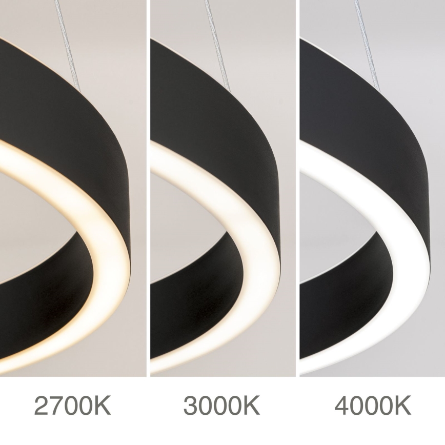 Lámpara colgante LED regulable con cable KOLK LED/60W/230V 2700/3000/4000K Ø 60 cm negra