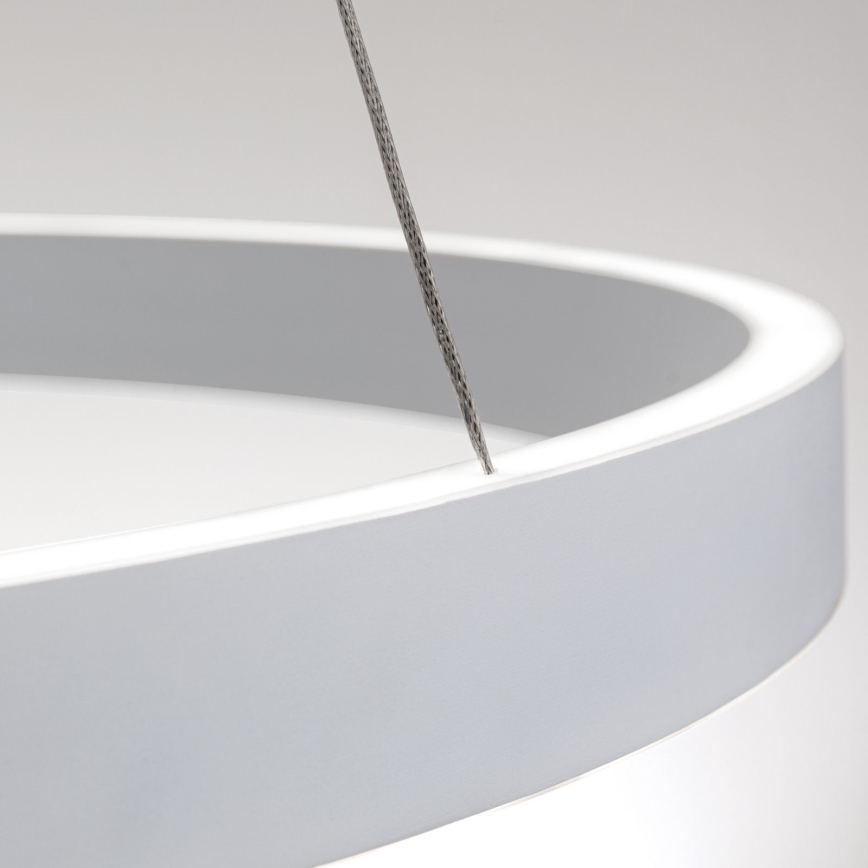 Lámpara colgante LED regulable con cable KOLK LED/80W/230V 2700/3000/4000K Ø 80 cm blanca