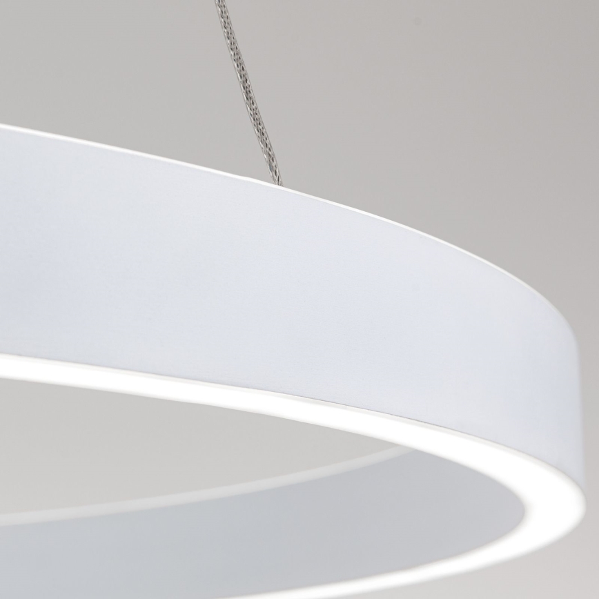 Lámpara colgante LED regulable con cable KOLK LED/80W/230V 2700/3000/4000K Ø 80 cm blanca