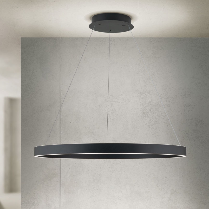 Lámpara colgante LED regulable en cable KOLK LED/80W/230V 2700/3000/4000K diámetro 80 cm negra