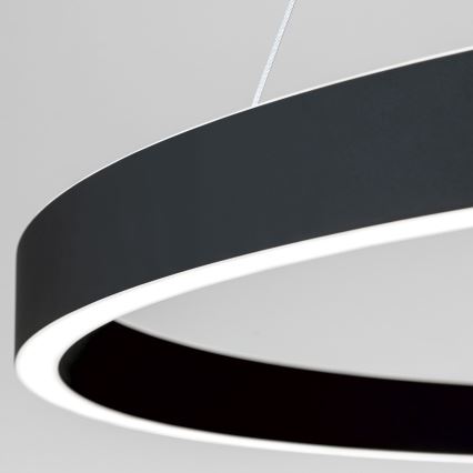 Lámpara colgante LED regulable en cable KOLK LED/80W/230V 2700/3000/4000K diámetro 80 cm negra