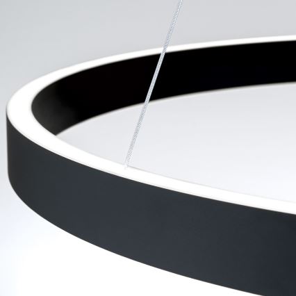 Lámpara colgante LED regulable en cable KOLK LED/80W/230V 2700/3000/4000K diámetro 80 cm negra