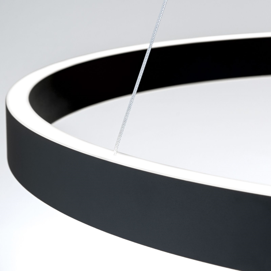 Lámpara colgante LED regulable en cable KOLK LED/80W/230V 2700/3000/4000K diámetro 80 cm negra