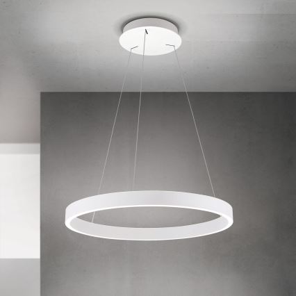 Lámpara colgante LED regulable con cable KOLK LED/60W/230V 2700/3000/4000K diámetro 60 cm blanca