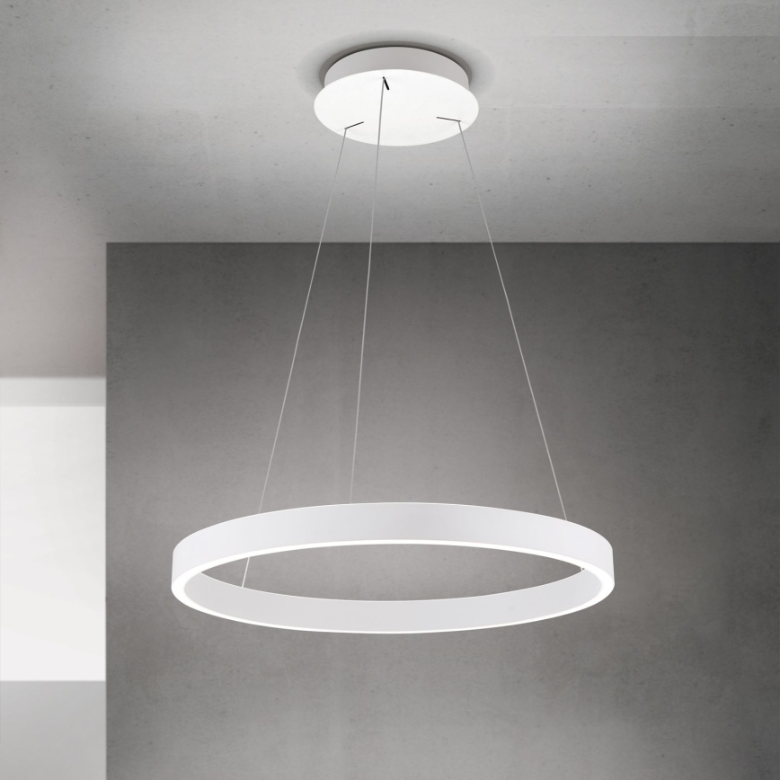 Lámpara colgante LED regulable con cable KOLK LED/60W/230V 2700/3000/4000K diámetro 60 cm blanca