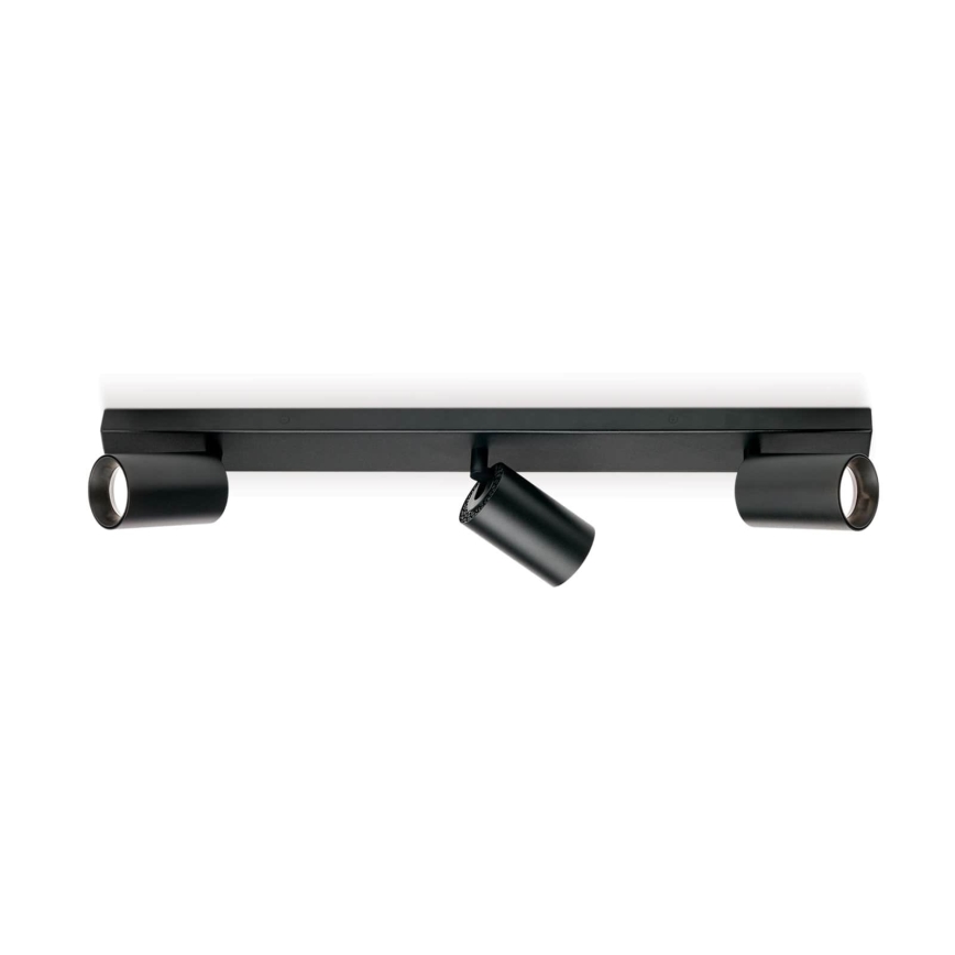 Lámpara de focos SEAN 3xGU10/13W/230V negra