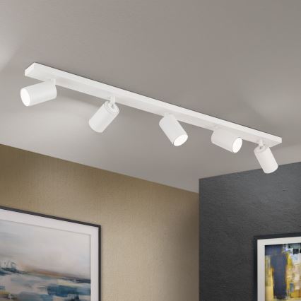 Lámpara de focos orientables SEAN 5xGU10/13W/230V blanca