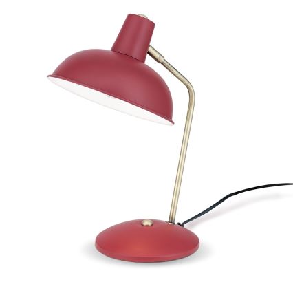 Lámpara de mesa FEDRA 1xE14/40W/230V roja/latón